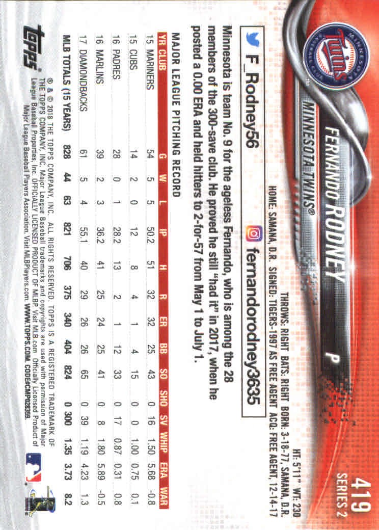 2018 Topps Series 2 Baseball Part 1 Main Set Card #351-#600 - Picture 139 of 487