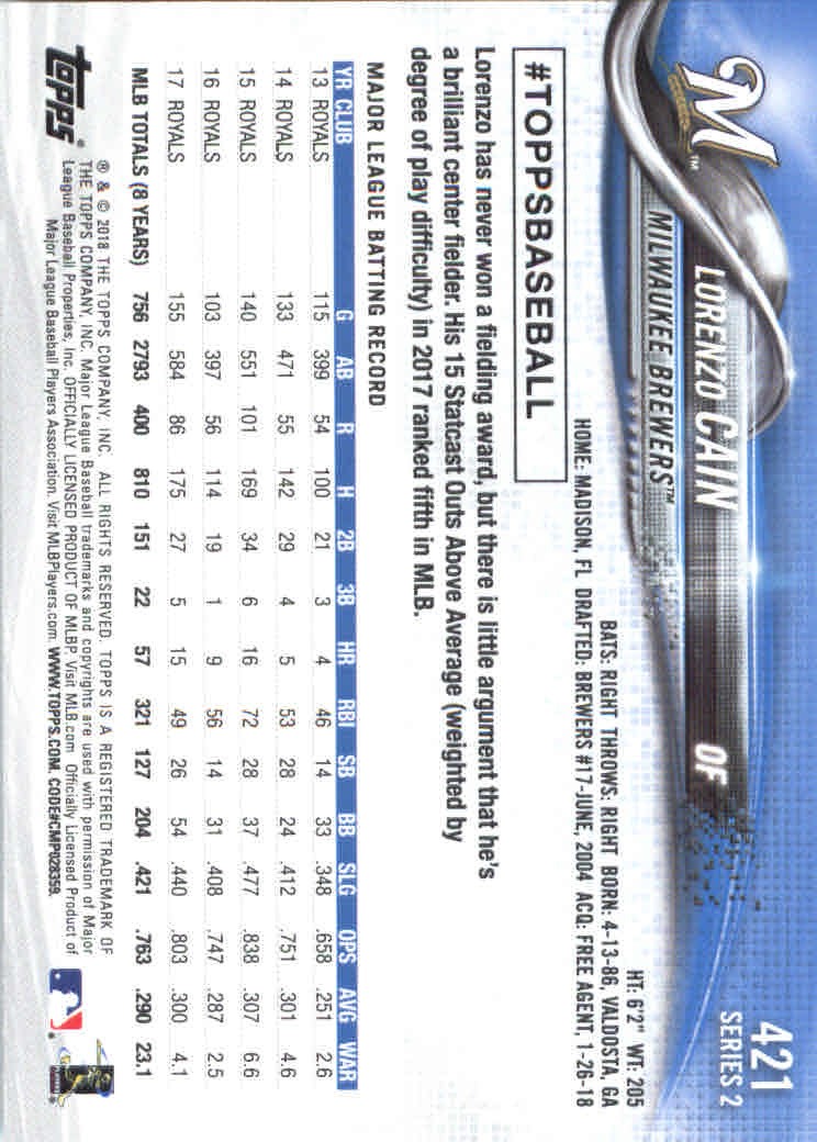 2018 Topps Series 2 Baseball Part 1 Main Set Card #351-#600 - Picture 143 of 487
