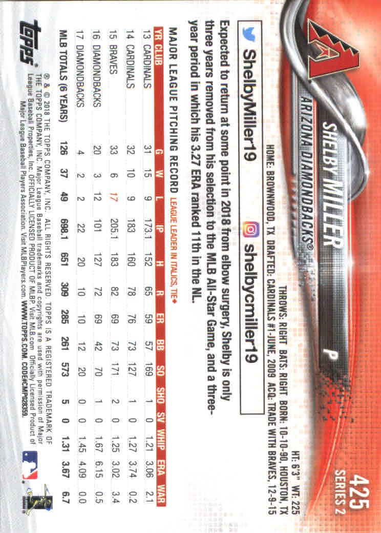 2018 Topps Series 2 Baseball Part 1 Main Set Card #351-#600 - Picture 149 of 487