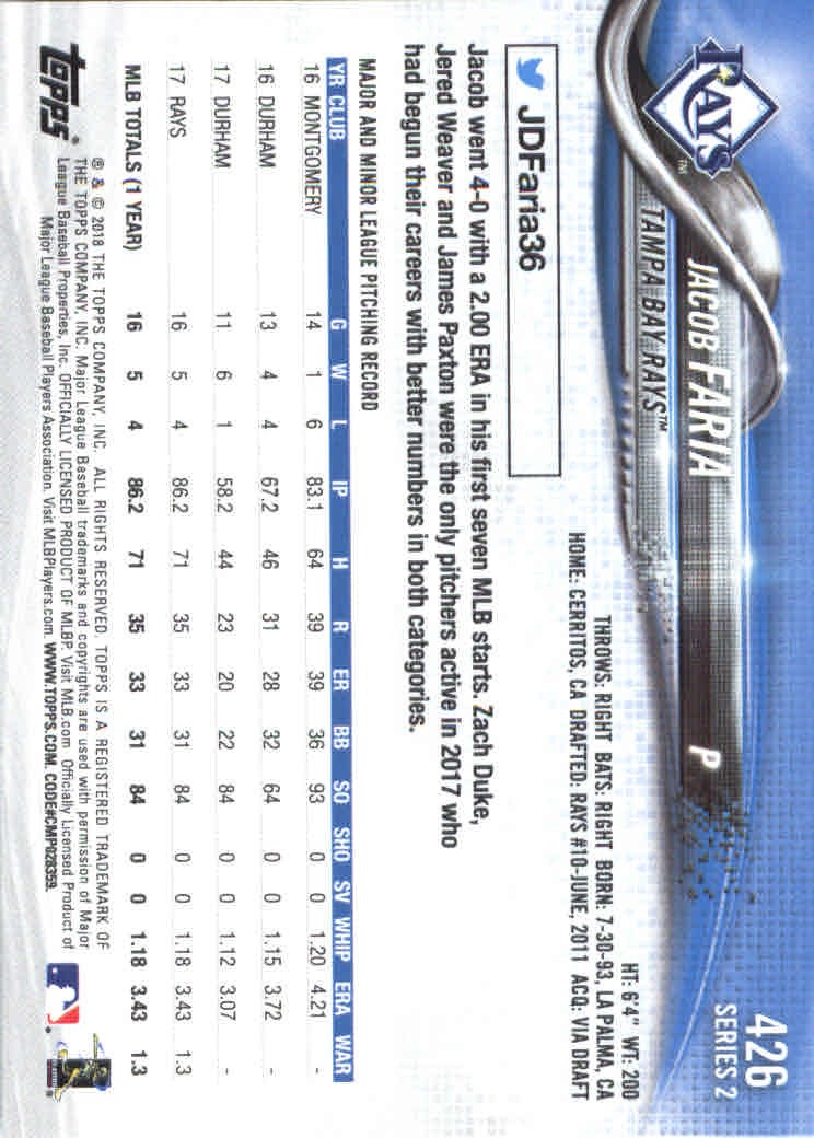 2018 Topps Series 2 Baseball Part 1 Main Set Card #351-#600 - Picture 151 of 487