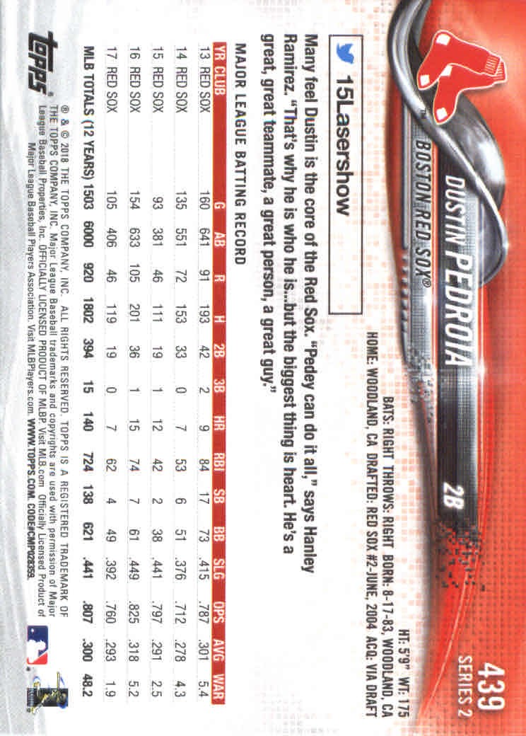2018 Topps Series 2 Baseball Part 1 Main Set Card #351-#600 - Picture 175 of 487