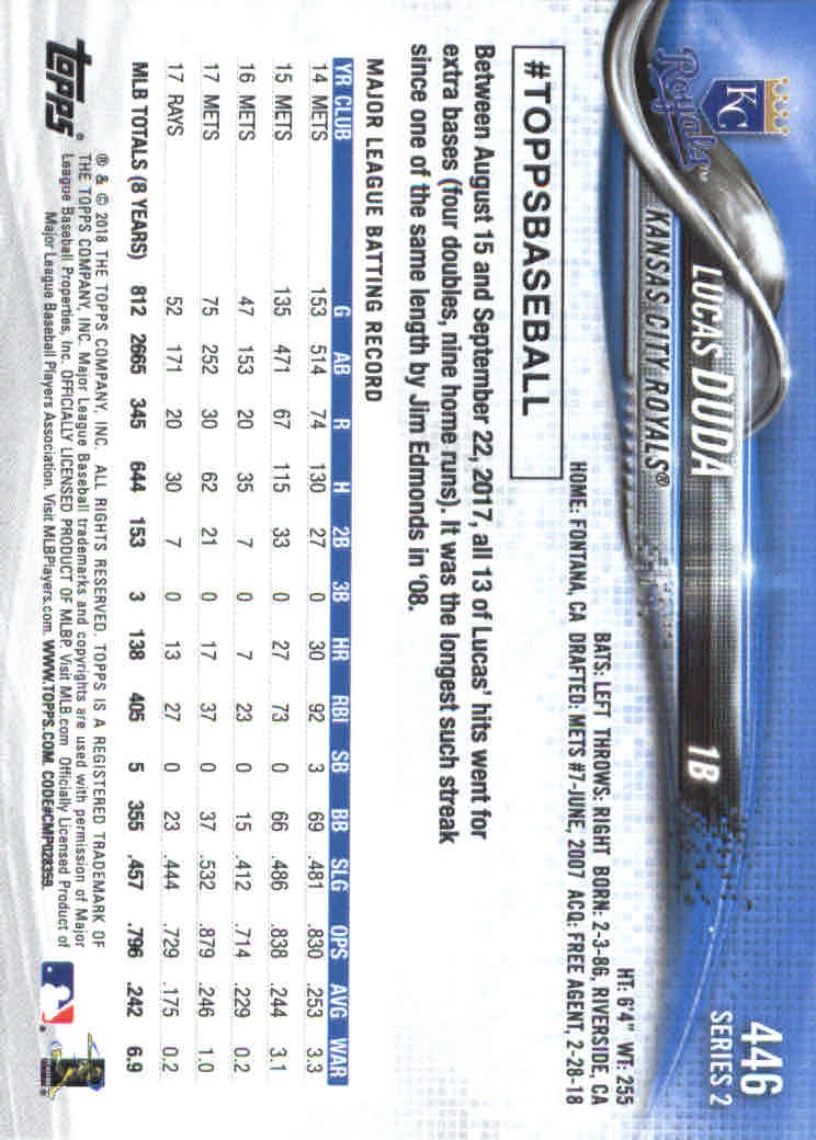 2018 Topps Series 2 Baseball Part 1 Main Set Card #351-#600 - Picture 189 of 487