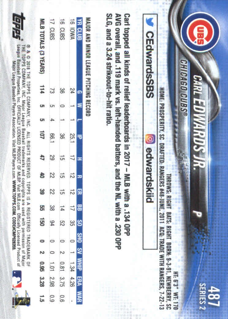 2018 Topps Series 2 Baseball Part 1 Main Set Card #351-#600 - Picture 267 of 487