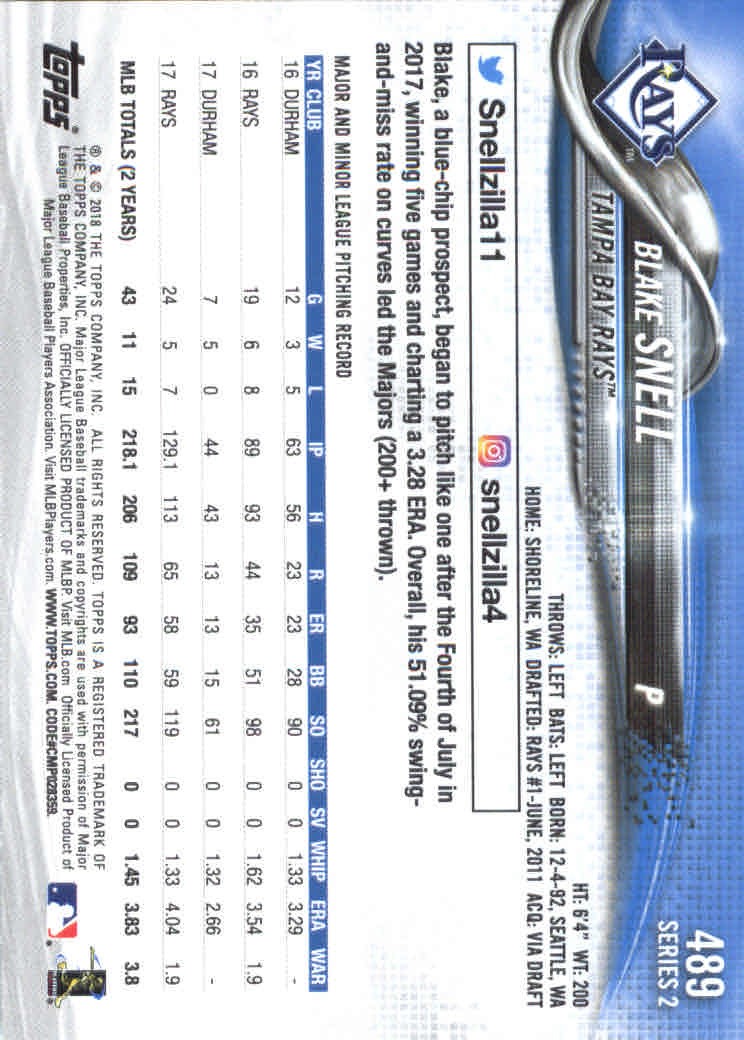2018 Topps Series 2 Baseball Part 1 Main Set Card #351-#600 - Picture 271 of 487
