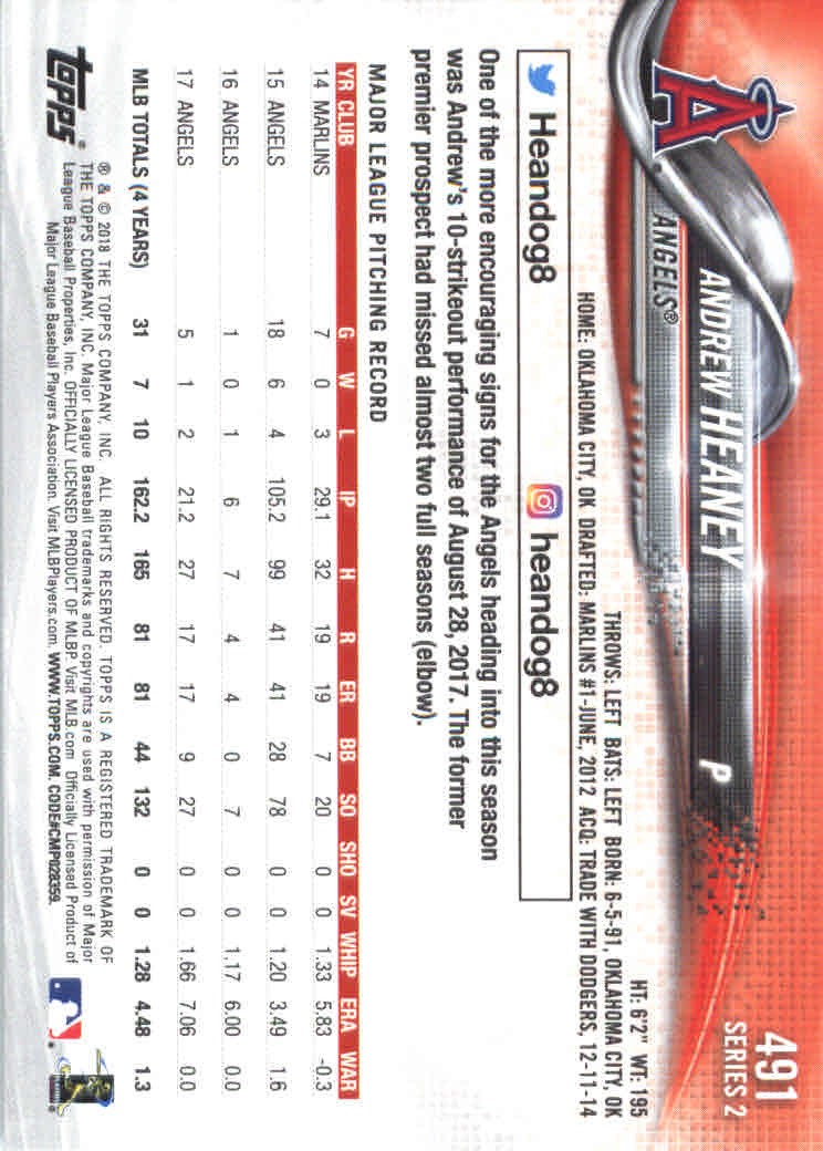 2018 Topps Series 2 Baseball Part 1 Main Set Card #351-#600 - Picture 275 of 487