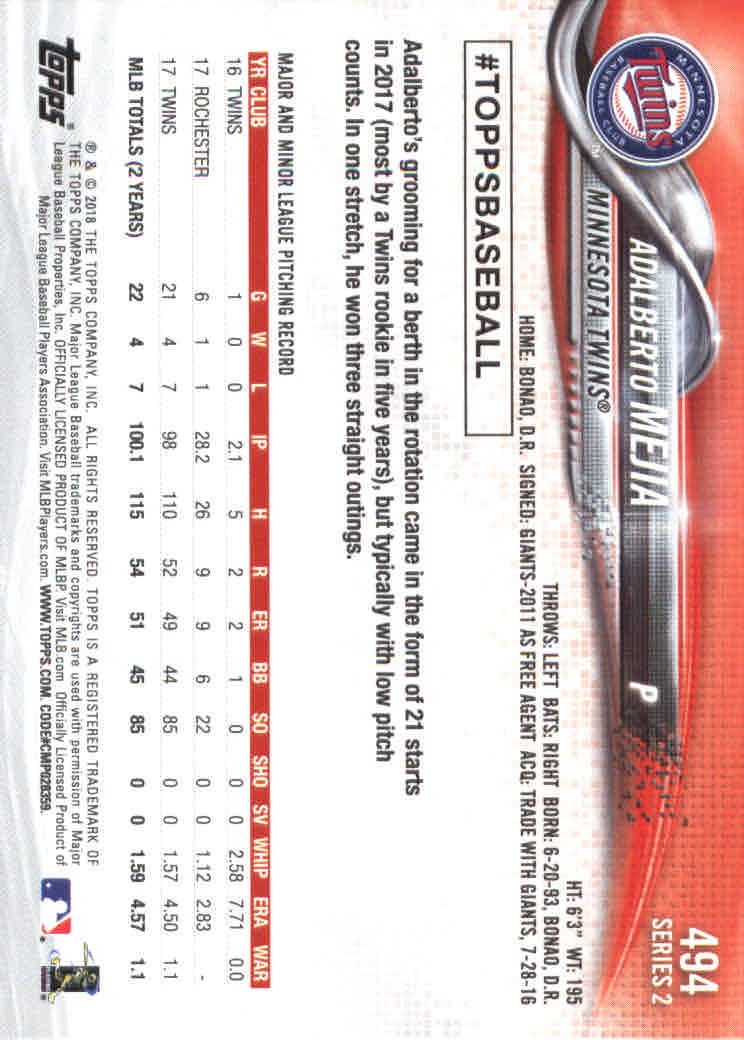 2018 Topps Series 2 Baseball Part 1 Main Set Card #351-#600 - Picture 281 of 487