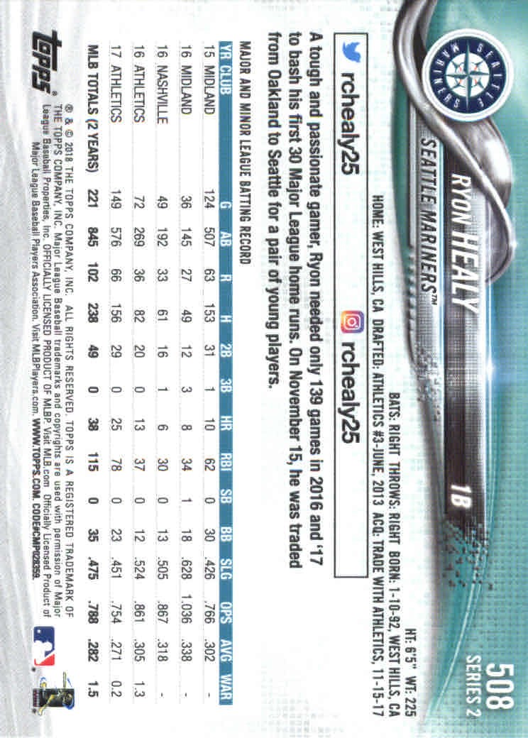 2018 Topps Series 2 Baseball Part 1 Main Set Card #351-#600 - Picture 307 of 487