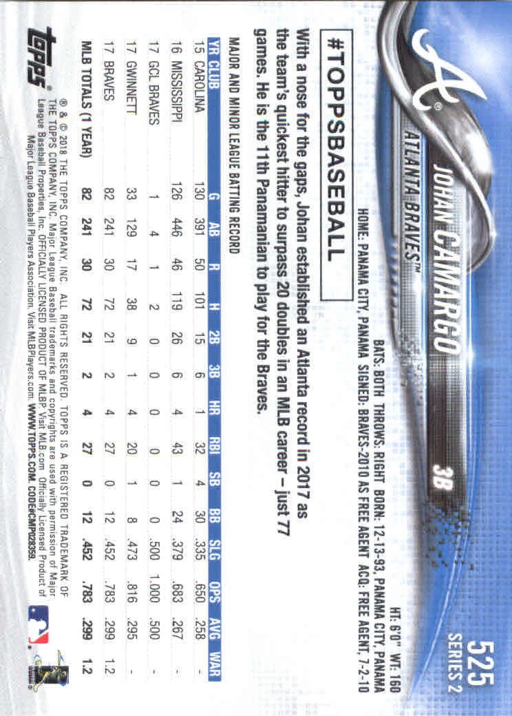 2018 Topps Series 2 Baseball Part 1 Main Set Card #351-#600 - Picture 341 of 487