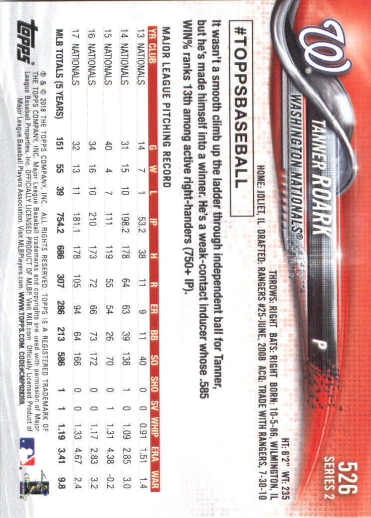 2018 Topps Series 2 Baseball Part 1 Main Set Card #351-#600 - Picture 343 of 487