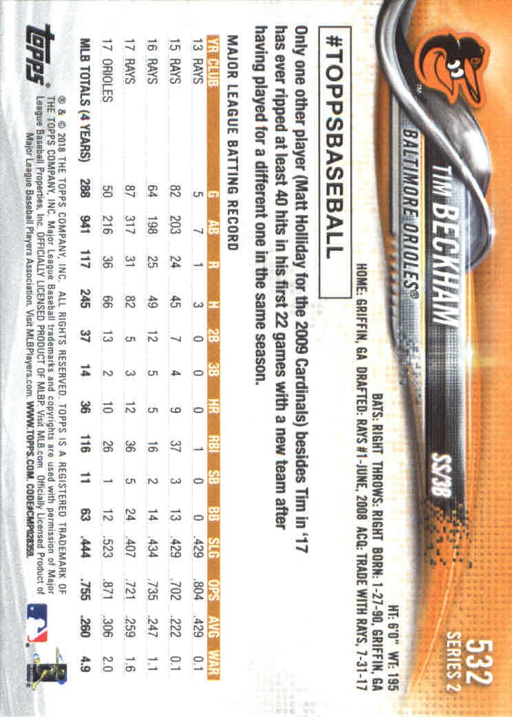 2018 Topps Series 2 Baseball Part 1 Main Set Card #351-#600 - Picture 353 of 487