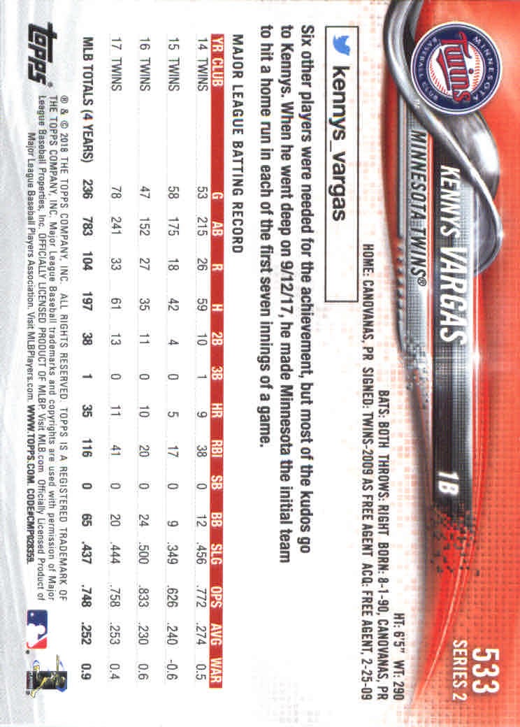 2018 Topps Series 2 Baseball Part 1 Main Set Card #351-#600 - Picture 355 of 487