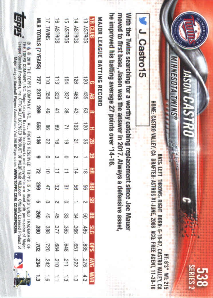 2018 Topps Series 2 Baseball Part 1 Main Set Card #351-#600 - Picture 365 of 487