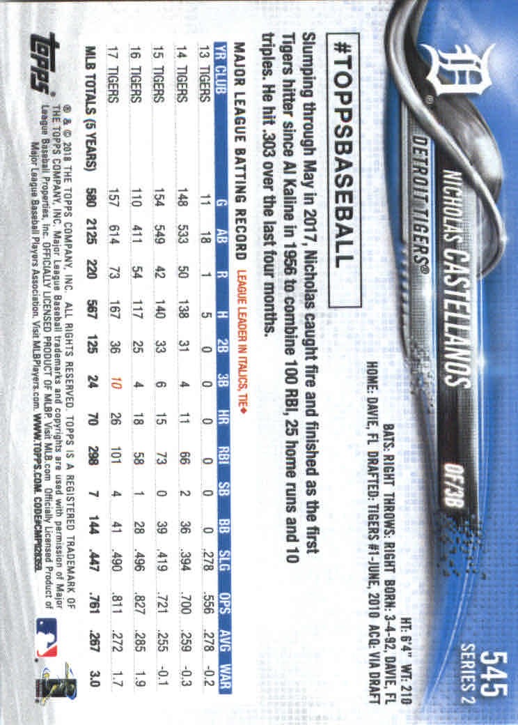 2018 Topps Series 2 Baseball Part 1 Main Set Card #351-#600 - Picture 379 of 487