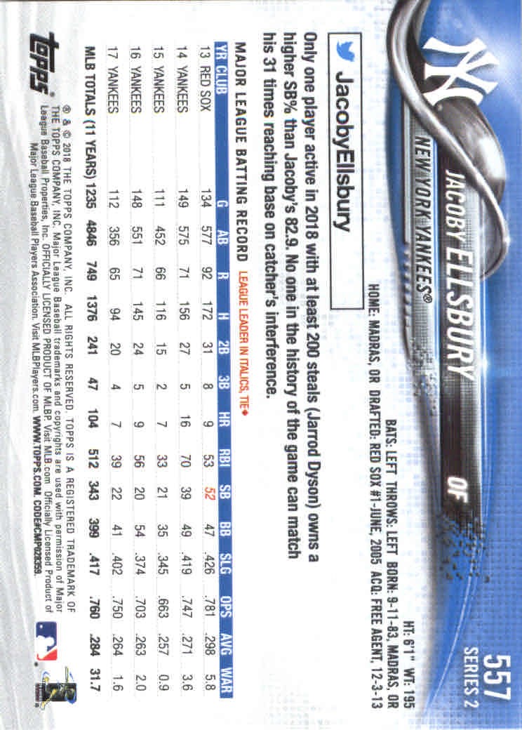 2018 Topps Series 2 Baseball Part 1 Main Set Card #351-#600 - Picture 403 of 487