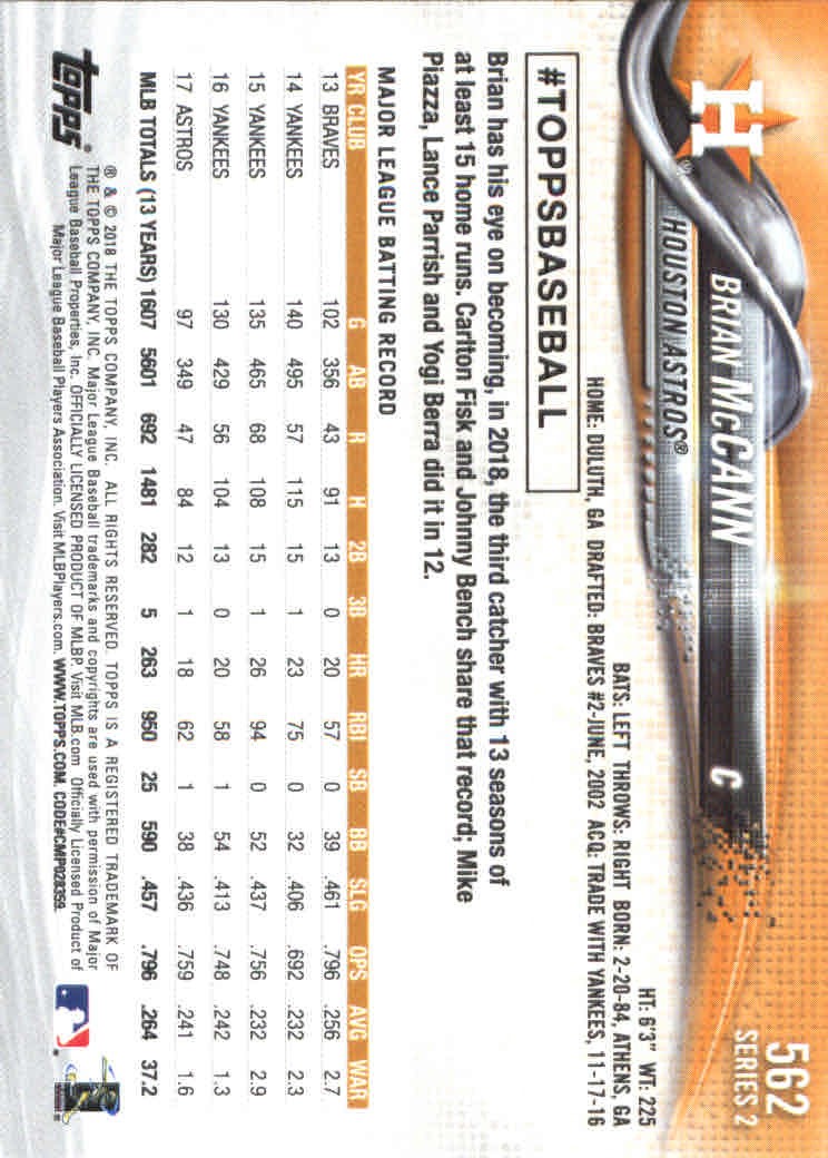 2018 Topps Series 2 Baseball Part 1 Main Set Card #351-#600 - Picture 411 of 487