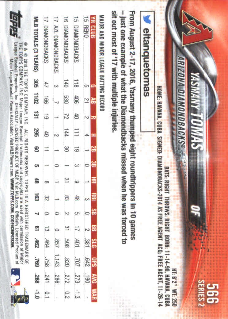2018 Topps Series 2 Baseball Part 1 Main Set Card #351-#600 - Picture 419 of 487