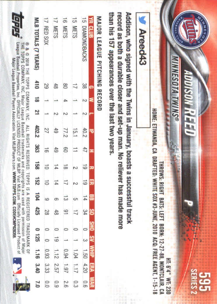2018 Topps Series 2 Baseball Part 1 Main Set Card #351-#600 - Picture 477 of 487
