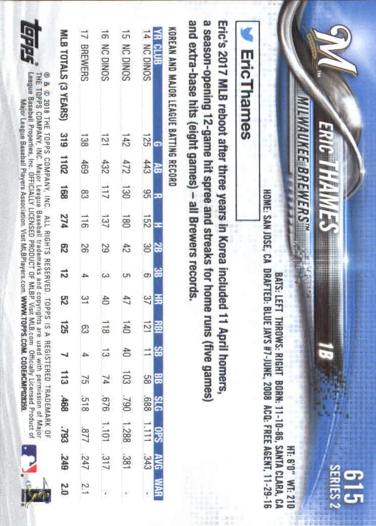 2018 Topps Series 2 Baseball Part 2 Main Set Card #601-#700 - Picture 31 of 187