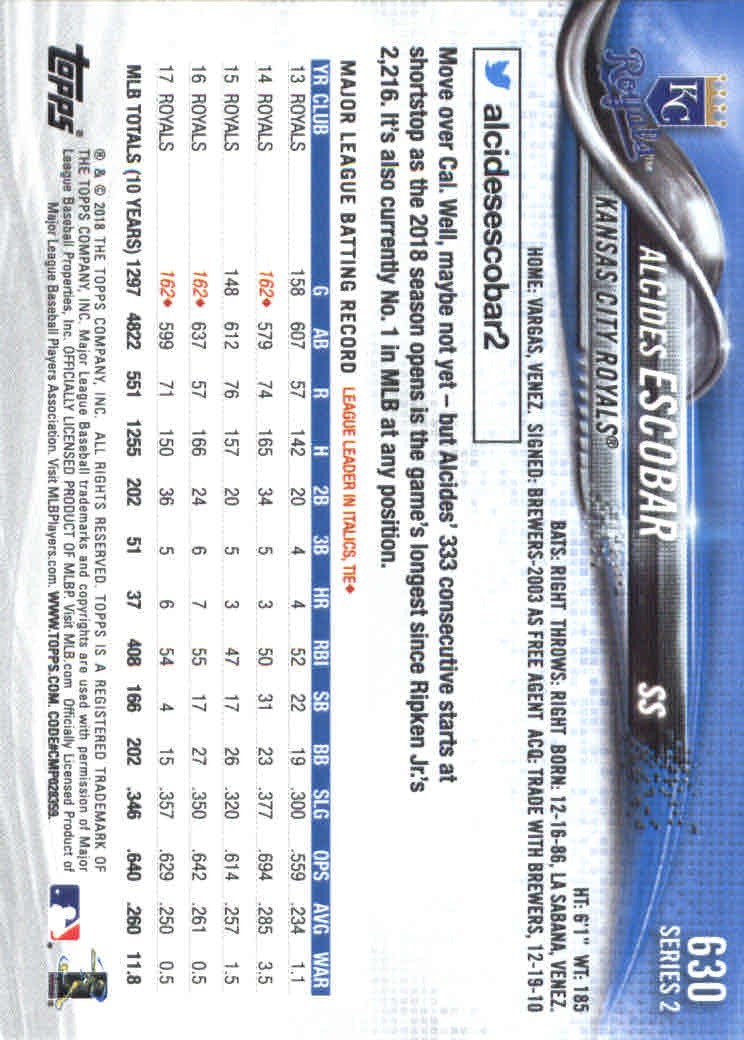 2018 Topps Series 2 Baseball Part 2 Main Set Card #601-#700 - Picture 61 of 187