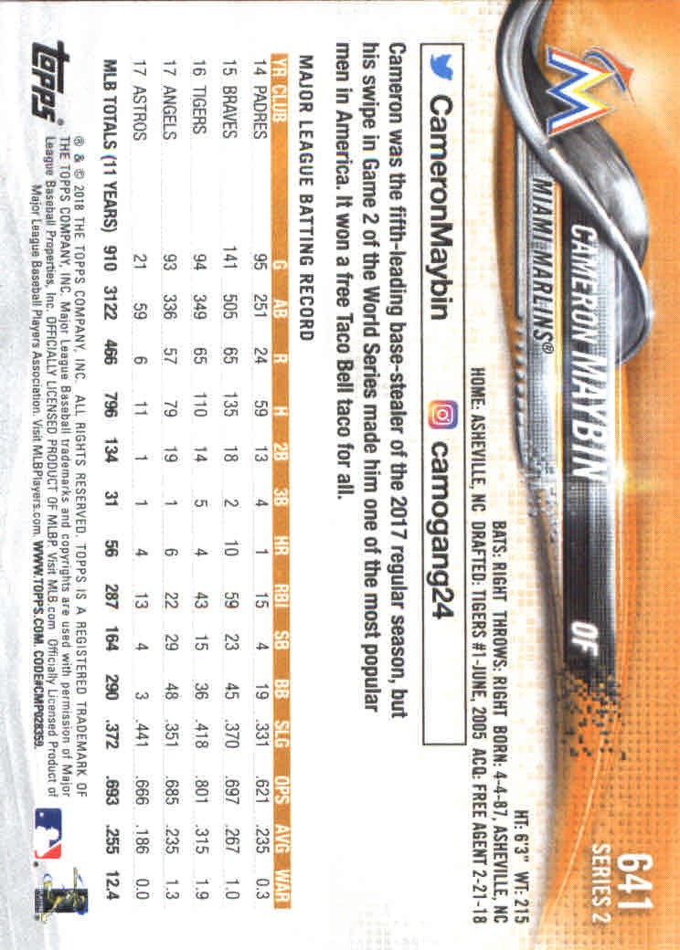 2018 Topps Series 2 Baseball Part 2 Main Set Card #601-#700 - Picture 83 of 187