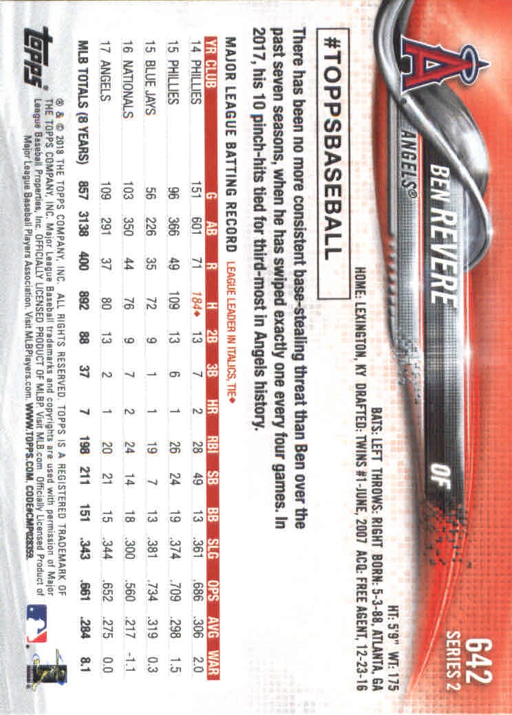 2018 Topps Series 2 Baseball Part 2 Main Set Card #601-#700 - Picture 85 of 187