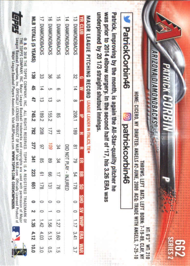 2018 Topps Series 2 Baseball Part 2 Main Set Card #601-#700 - Picture 125 of 187
