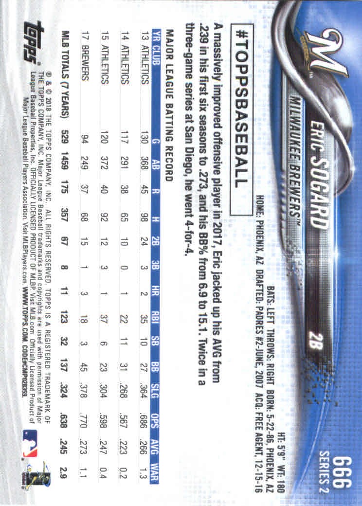 2018 Topps Series 2 Baseball Part 2 Main Set Card #601-#700 - Picture 133 of 187