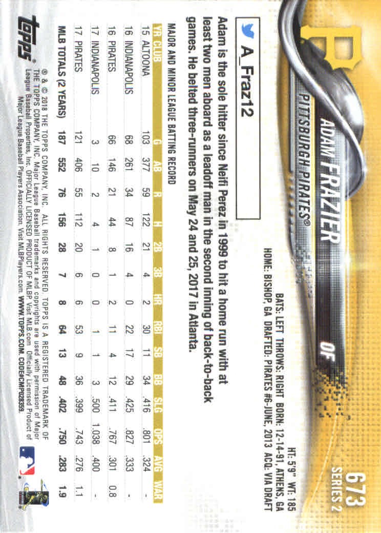 2018 Topps Series 2 Baseball Part 2 Main Set Card #601-#700 - Picture 147 of 187