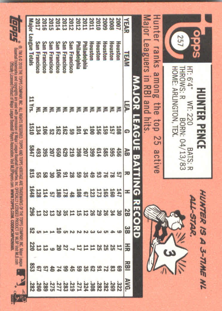 2018 Topps Heritage Baseball Part 2 Main Set Card #251-500 - Picture 15 of 287