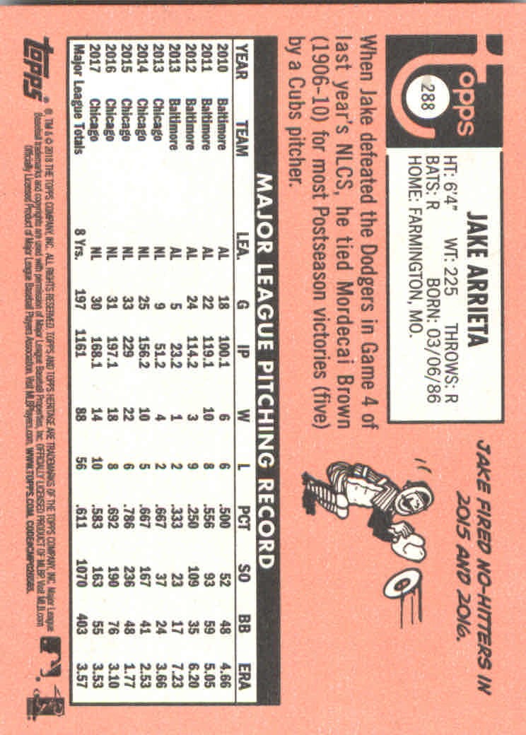 2018 Topps Heritage Baseball Part 2 Main Set Card #251-500 - Picture 73 of 287