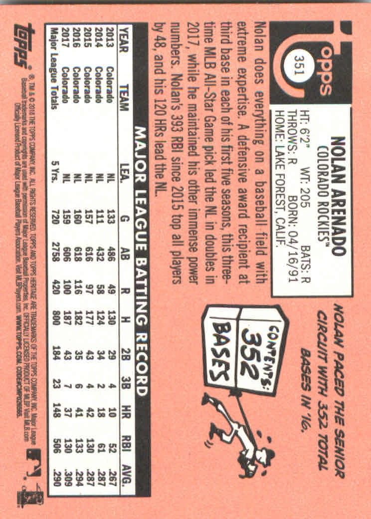 2018 Topps Heritage Baseball Part 2 Main Set Card #251-500 - Picture 189 of 287