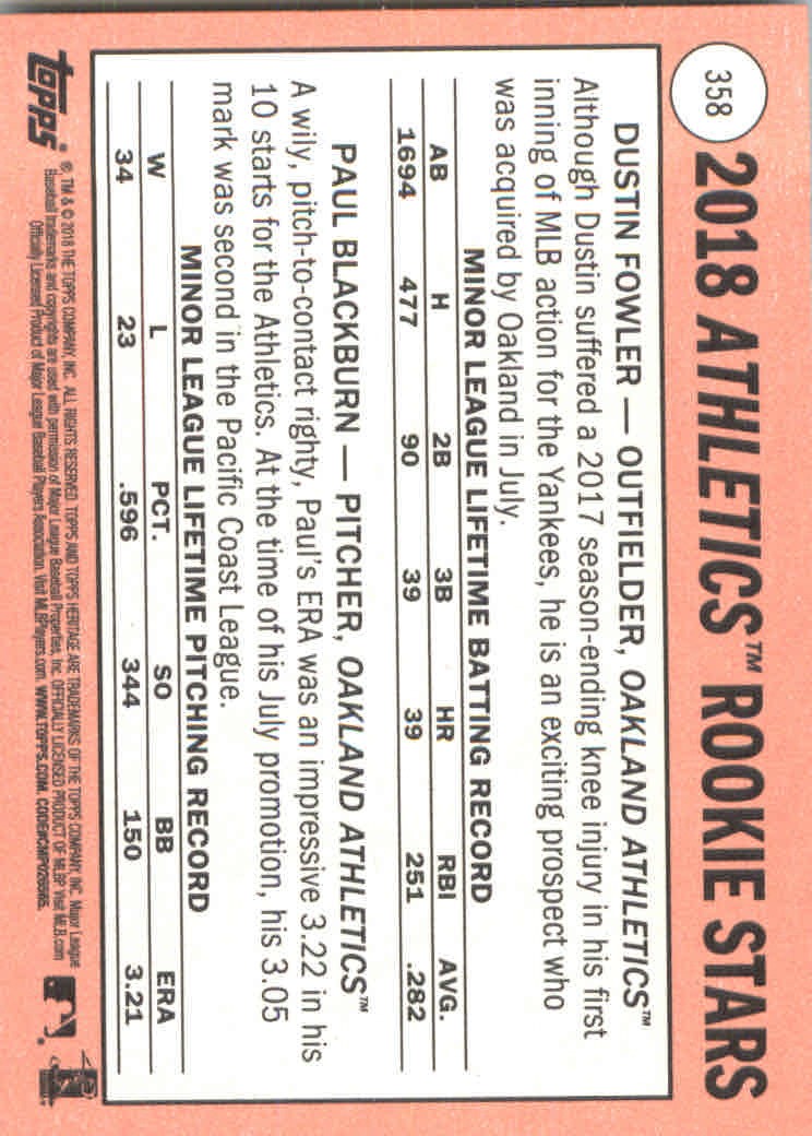 2018 Topps Heritage Baseball Part 2 Main Set Card #251-500 - Picture 203 of 287