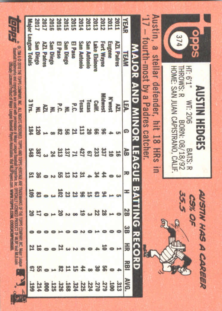 2018 Topps Heritage Baseball Part 2 Main Set Card #251-500 - Picture 235 of 287