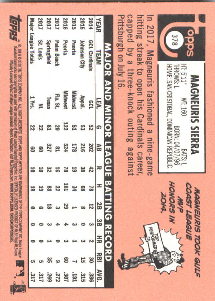 2018 Topps Heritage Baseball Part 2 Main Set Card #251-500 - Picture 243 of 287
