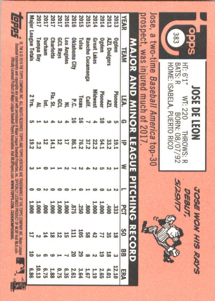 2018 Topps Heritage Baseball Part 2 Main Set Card #251-500 - Picture 253 of 287