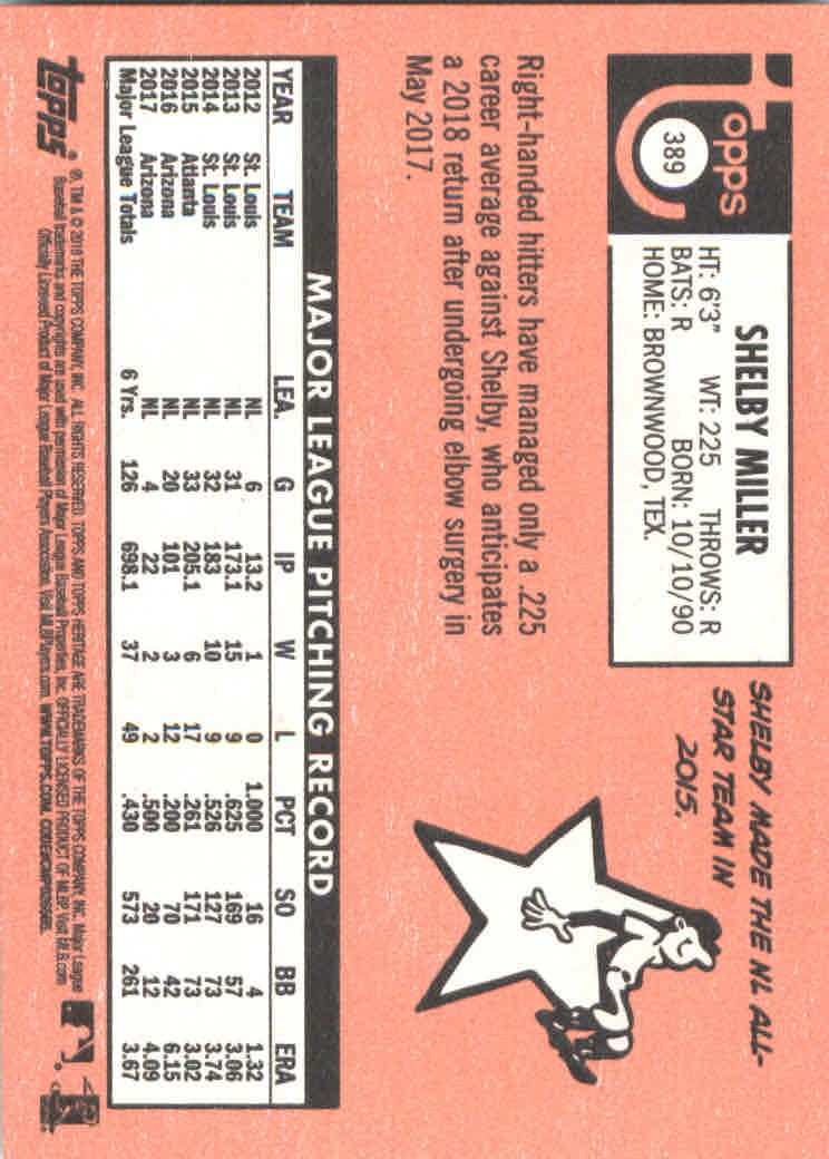 2018 Topps Heritage Baseball Part 2 Main Set Card #251-500 - Picture 265 of 287