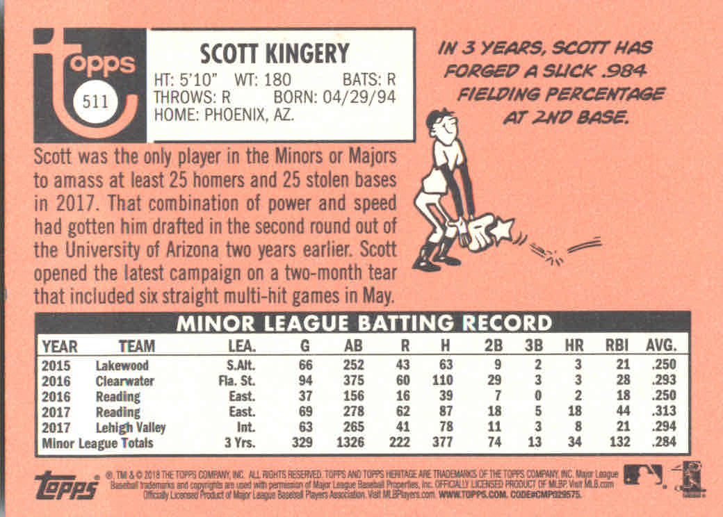 2018 Topps Heritage High Series Baseball Part 1 Main Set Cards #501 to #725 - Picture 19 of 435