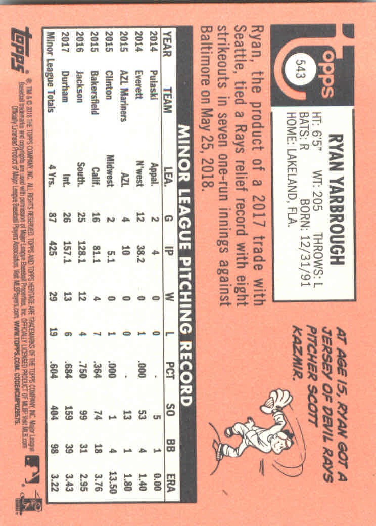 2018 Topps Heritage High Series Baseball Part 1 Main Set Cards #501 to #725 - Picture 83 of 435