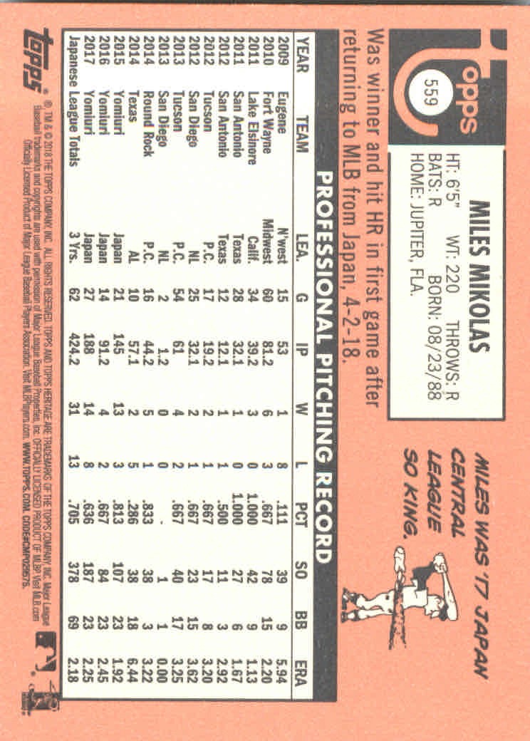 2018 Topps Heritage High Series Baseball Part 1 Main Set Cards #501 to #725 - Picture 115 of 435