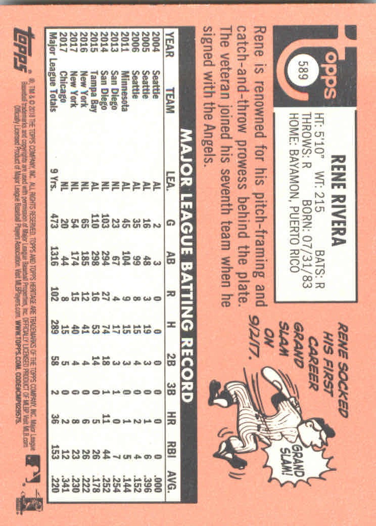 2018 Topps Heritage High Series Baseball Part 1 Main Set Cards #501 to #725 - Picture 171 of 435