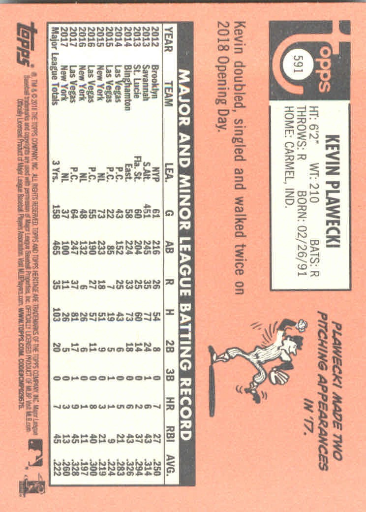 2018 Topps Heritage High Series Baseball Part 1 Main Set Cards #501 to #725 - Picture 175 of 435