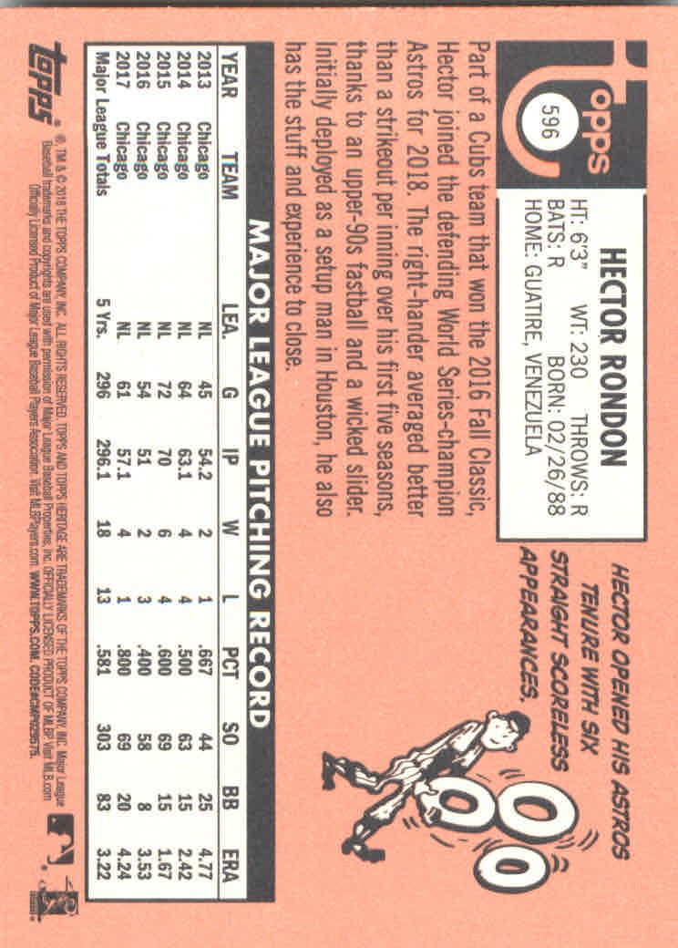 2018 Topps Heritage High Series Baseball Part 1 Main Set Cards #501 to #725 - Picture 185 of 435
