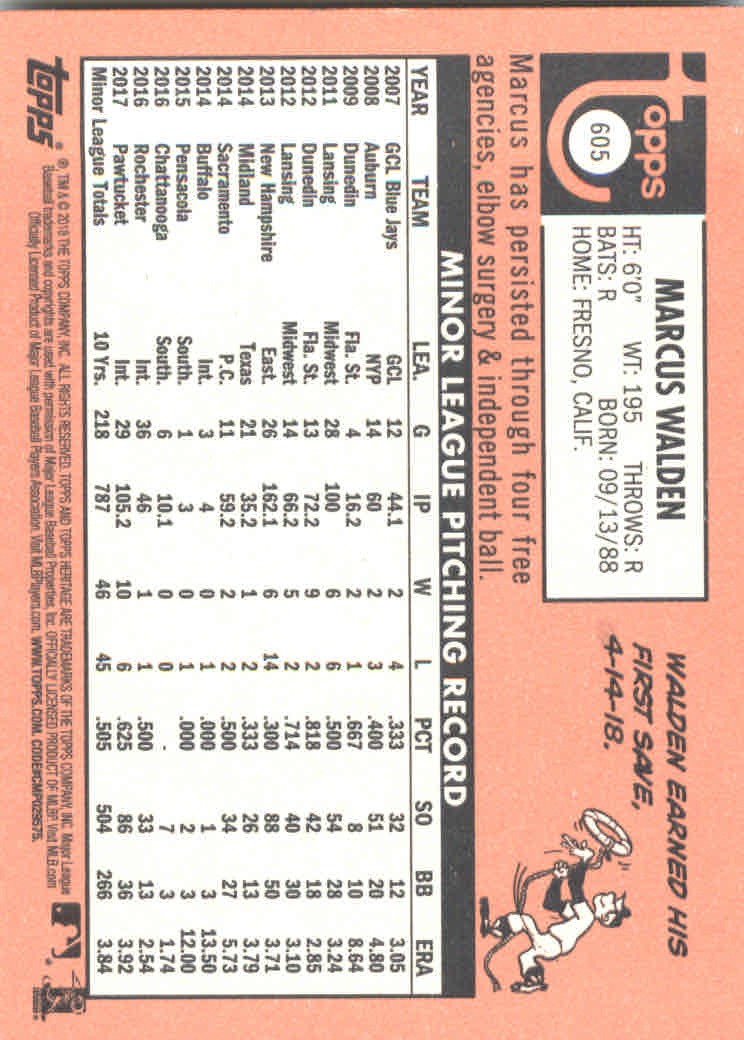 2018 Topps Heritage High Series Baseball Part 1 Main Set Cards #501 to #725 - Picture 201 of 435