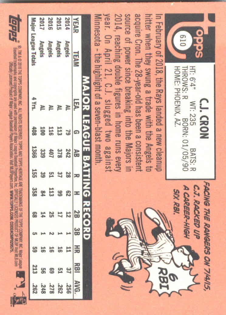 2018 Topps Heritage High Series Baseball Part 1 Main Set Cards #501 to #725 - Picture 211 of 435