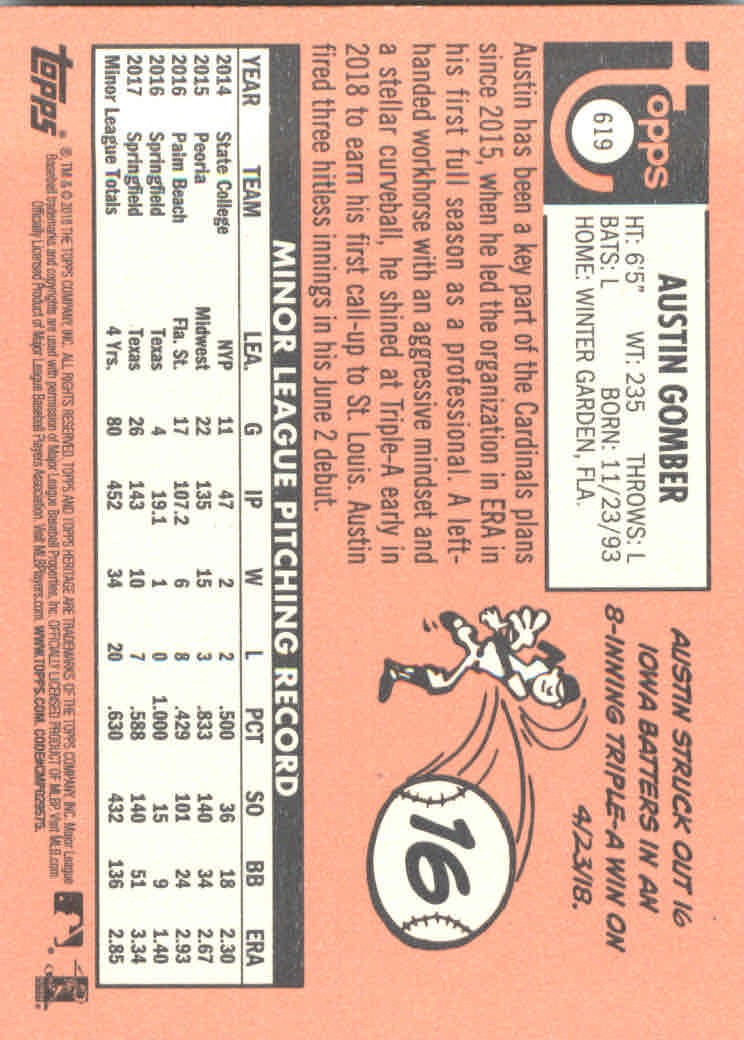 2018 Topps Heritage High Series Baseball Part 1 Main Set Cards #501 to #725 - Picture 229 of 435