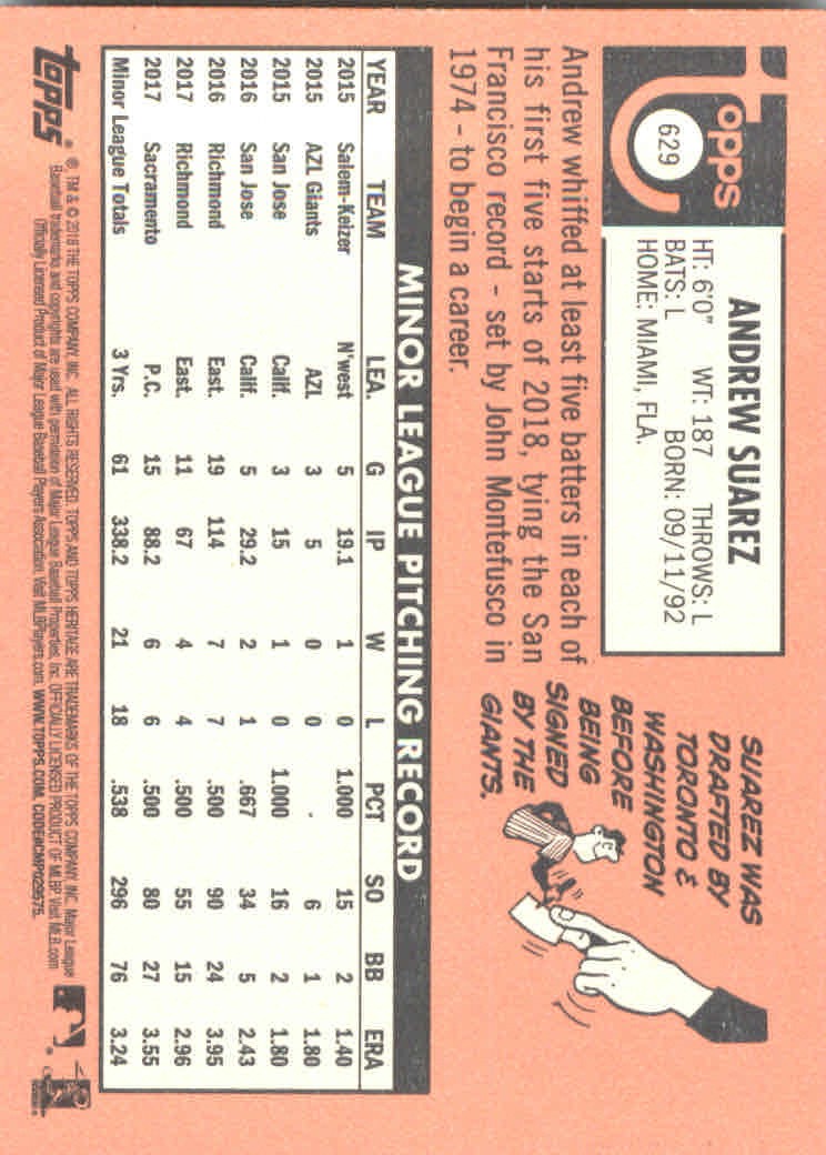 2018 Topps Heritage High Series Baseball Part 1 Main Set Cards #501 to #725 - Picture 249 of 435