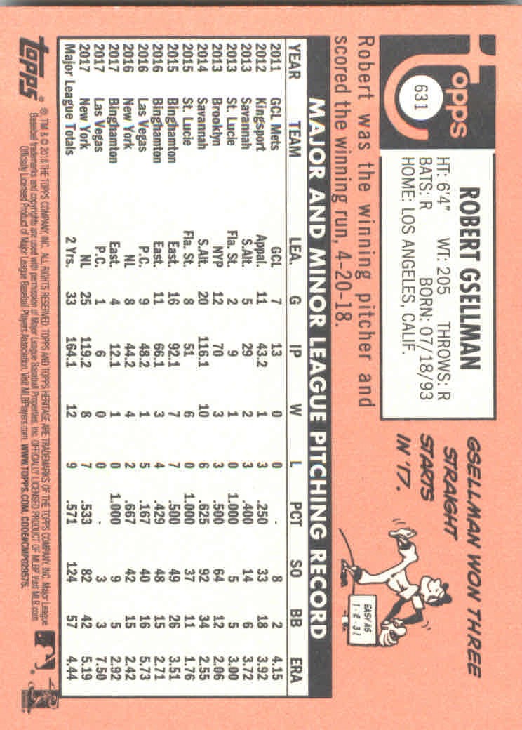 2018 Topps Heritage High Series Baseball Part 1 Main Set Cards #501 to #725 - Picture 253 of 435