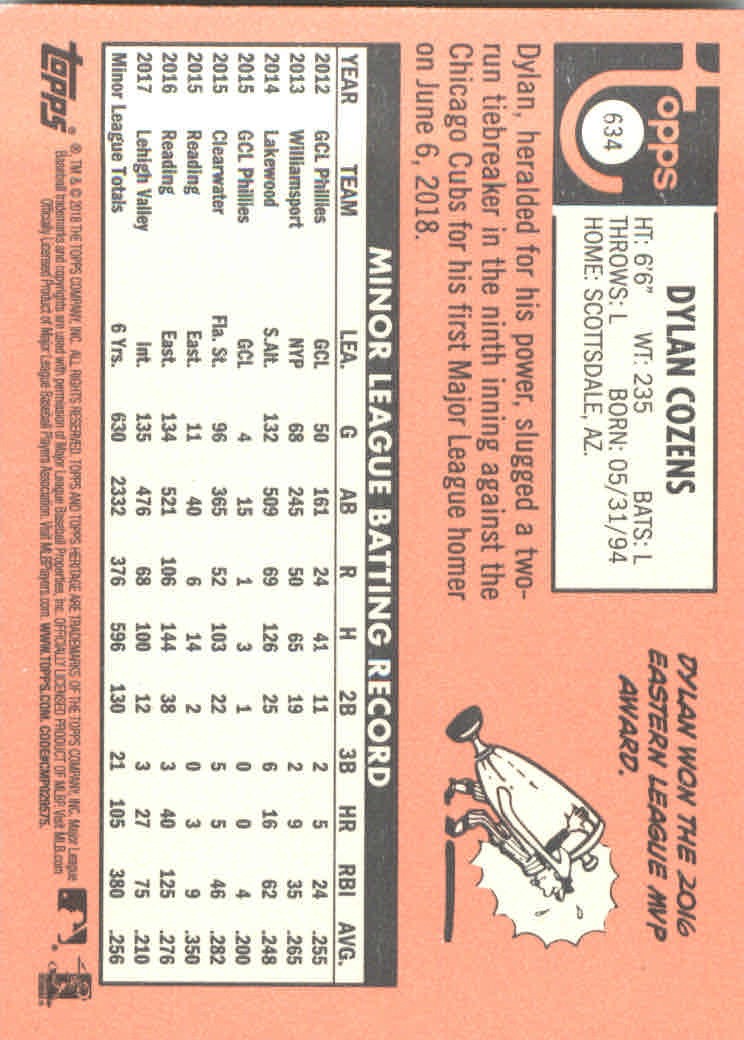 2018 Topps Heritage High Series Baseball Part 1 Main Set Cards #501 to #725 - Picture 259 of 435