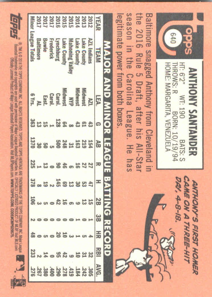 2018 Topps Heritage High Series Baseball Part 1 Main Set Cards #501 to #725 - Picture 271 of 435
