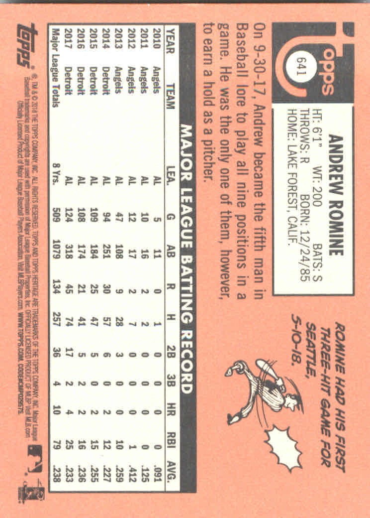 2018 Topps Heritage High Series Baseball Part 1 Main Set Cards #501 to #725 - Picture 273 of 435